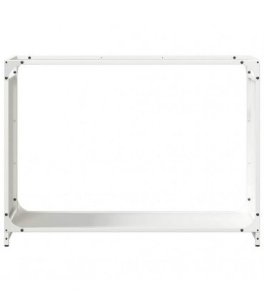 vidaXL Firewood Rack White 90x28x65 cm Cold-rolled steel — Size: 90 x 28 x 65 cm