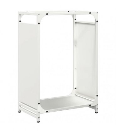 vidaXL Firewood Rack White 44x28x65 cm Cold-rolled steel — Size: 44 x 28 x 65 cm