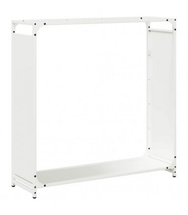 vidaXL Firewood Rack White 90x28x90 cm Cold-rolled steel — Size: 90 x 28 x 90 cm