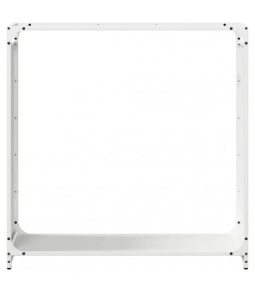vidaXL Firewood Rack White 90x28x90 cm Cold-rolled steel — Size: 90 x 28 x 90 cm