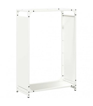 vidaXL Firewood Rack White 60x28x90 cm Cold-rolled steel — Size: 60 x 28 x 90 cm