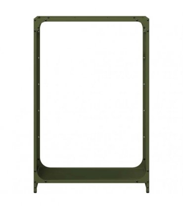 vidaXL Firewood Rack Olive Green 60x28x90 cm Cold-rolled steel — Size: 60 x 28 x 90 cm