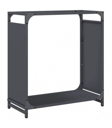 vidaXL Firewood Rack Anthracite 60x28x65 cm Cold-rolled steel — Size: 60 x 28 x 65 cm