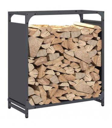 vidaXL Firewood Rack Anthracite 60x28x65 cm Cold-rolled steel — Size: 60 x 28 x 65 cm