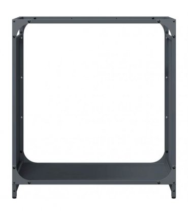 vidaXL Firewood Rack Anthracite 60x28x65 cm Cold-rolled steel — Size: 60 x 28 x 65 cm
