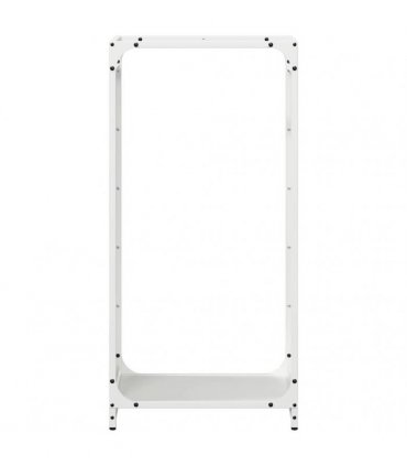 vidaXL Firewood Rack White 44x28x90 cm Cold-rolled steel — Size: 44 x 28 x 90 cm
