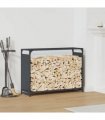 vidaXL Firewood Rack Anthracite 90x28x65 cm Cold-rolled steel — Size: 90 x 28 x 65 cm