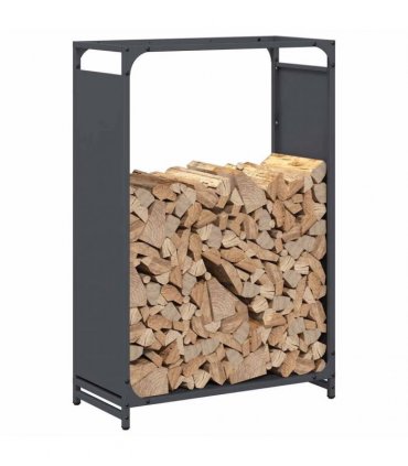 vidaXL Firewood Rack Anthracite 60x28x90 cm Cold-rolled steel — Size: 60 x 28 x 90 cm