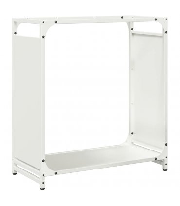 vidaXL Firewood Rack White 60x28x65 cm Cold-rolled steel — Size: 60 x 28 x 65 cm