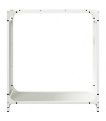 vidaXL Firewood Rack White 60x28x65 cm Cold-rolled steel — Size: 60 x 28 x 65 cm