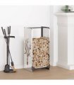 vidaXL Firewood Rack 40x30x80 cm Stainless Steel — Model: tree pattern