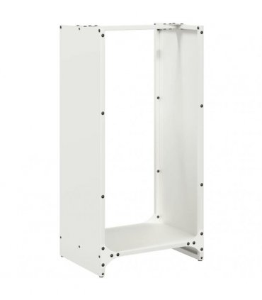 vidaXL Firewood Rack White 40x30x80 cm Cold-rolled steel — Model: plain design