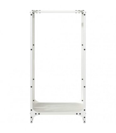 vidaXL Firewood Rack White 40x30x80 cm Cold-rolled steel — Model: plain design