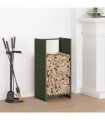 vidaXL Firewood Rack Olive Green 40x30x80 cm Cold-rolled steel — Model: plain design