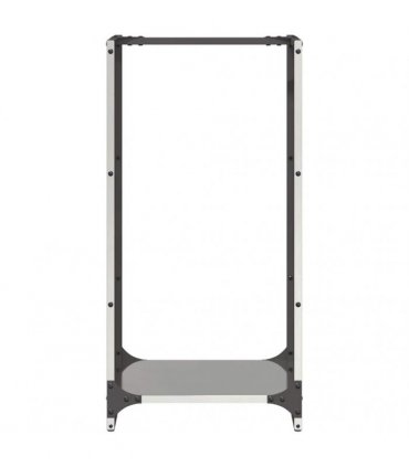 vidaXL Firewood Rack 40x30x80 cm Stainless Steel — Model: leaf pattern