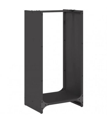 vidaXL Firewood Rack Black 40x30x80 cm Cold-rolled steel — Model: plain design