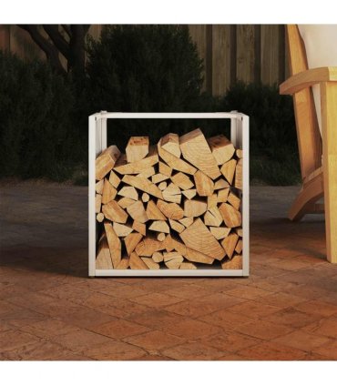 vidaXL Firewood Rack White 40x40x40 cm Cold-rolled steel — Model: tree