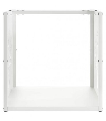 vidaXL Firewood Rack White 40x40x40 cm Cold-rolled steel — Model: tree