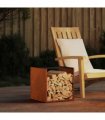 vidaXL Firewood Rack 40x40x40 cm Weathering Steel — Model: plain