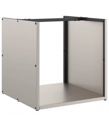 vidaXL Firewood Rack 40x40x40 cm Weathering Steel — Model: plain