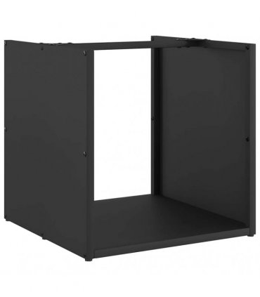 vidaXL Firewood Rack Black 40x40x40 cm Cold-rolled steel — Model: plain