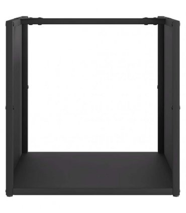vidaXL Firewood Rack Black 40x40x40 cm Cold-rolled steel — Model: plain