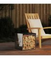 vidaXL Firewood Rack 40x40x40 cm Stainless Steel — Model: tree