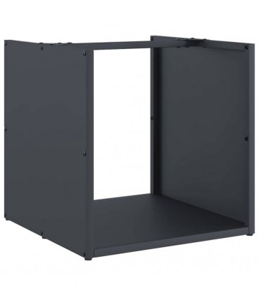 vidaXL Firewood Rack Anthracite 40x40x40 cm Cold-rolled steel — Model: plain