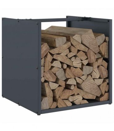vidaXL Firewood Rack Anthracite 40x40x40 cm Cold-rolled steel — Model: plain
