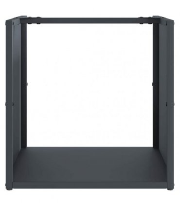 vidaXL Firewood Rack Anthracite 40x40x40 cm Cold-rolled steel — Model: plain