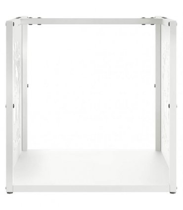 vidaXL Firewood Rack White 40x40x40 cm Cold-rolled steel — Model: reindeer