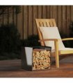 vidaXL Firewood Rack 40x40x40 cm Stainless Steel — Model: plain