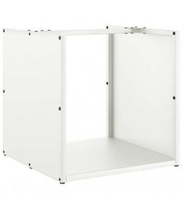 vidaXL Firewood Rack White 40x40x40 cm Cold-rolled steel — Model: plain