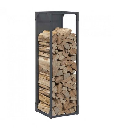 vidaXL Firewood Rack Anthracite 25x25x80 cm Cold-rolled steel — Size: 25 x 25 x 80 cm