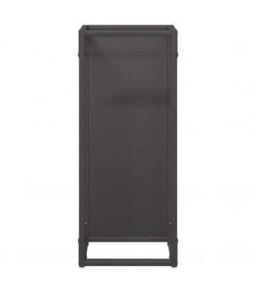 vidaXL Firewood Rack Black 25x25x60 cm Cold-rolled steel — Size: 25 x 25 x 60 cm