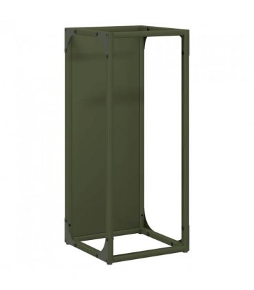 vidaXL Firewood Rack Olive Green 25x25x60 cm Cold-rolled steel — Size: 25 x 25 x 60 cm
