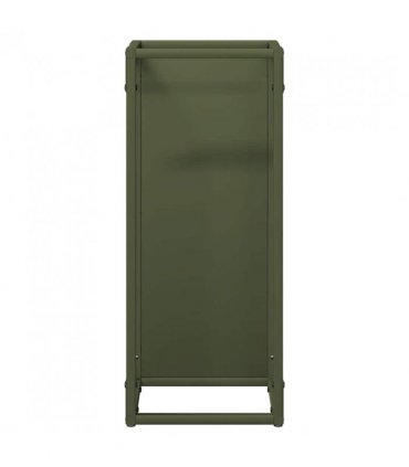 vidaXL Firewood Rack Olive Green 25x25x60 cm Cold-rolled steel — Size: 25 x 25 x 60 cm