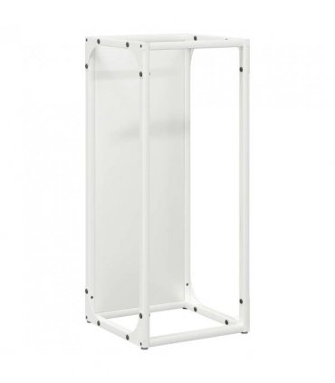 vidaXL Firewood Rack White 25x25x60 cm Cold-rolled steel — Size: 25 x 25 x 60 cm