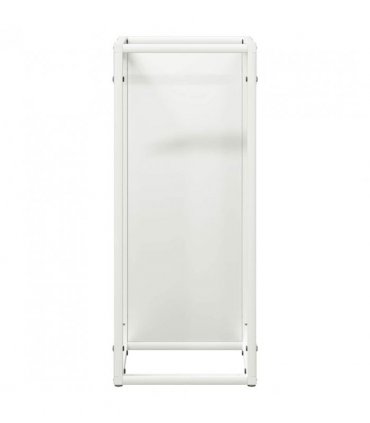 vidaXL Firewood Rack White 25x25x60 cm Cold-rolled steel — Size: 25 x 25 x 60 cm
