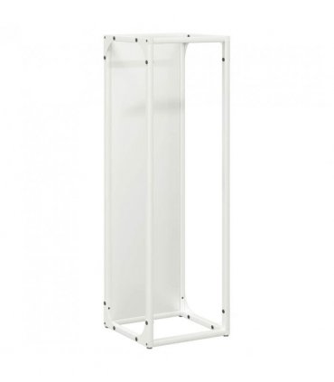 vidaXL Firewood Rack White 25x25x80 cm Cold-rolled steel — Size: 25 x 25 x 80 cm