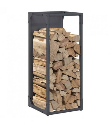vidaXL Firewood Rack Anthracite 25x25x60 cm Cold-rolled steel — Size: 25 x 25 x 60 cm