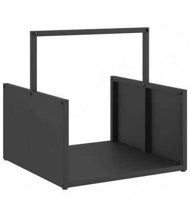vidaXL Firewood Rack Black 40x40x40 cm Cold-rolled steel