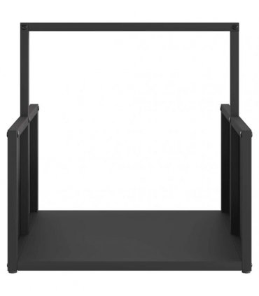 vidaXL Firewood Rack Black 40x40x40 cm Cold-rolled steel
