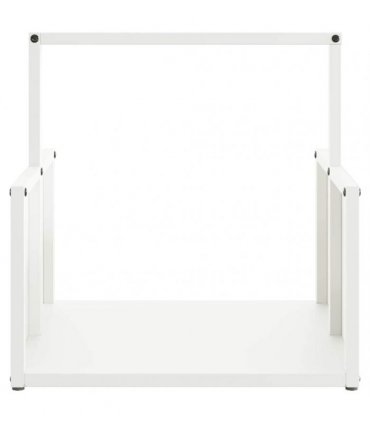 vidaXL Firewood Rack White 40x40x40 cm Cold-rolled steel