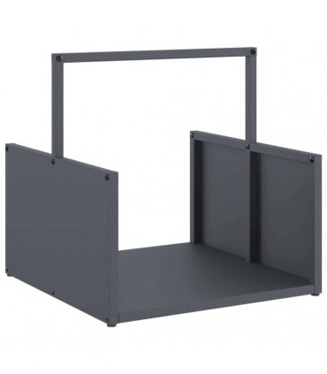 vidaXL Firewood Rack Anthracite 40x40x40 cm Cold-rolled steel