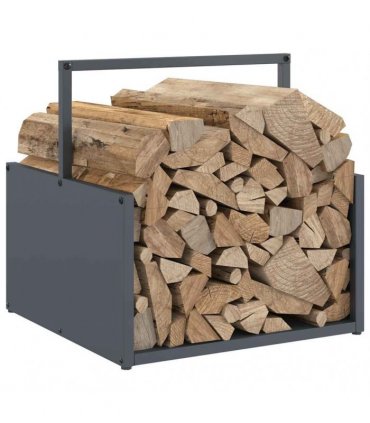 vidaXL Firewood Rack Anthracite 40x40x40 cm Cold-rolled steel