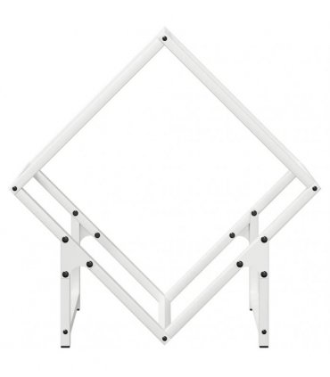 vidaXL Firewood Rack White 50x25x50 cm Cold-rolled steel — Size: 50 x 25 x 50 cm