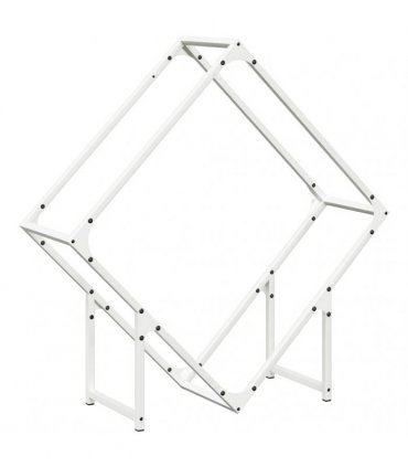 vidaXL Firewood Rack White 80x25x80 cm Cold-rolled steel — Size: 80 x 25 x 80 cm