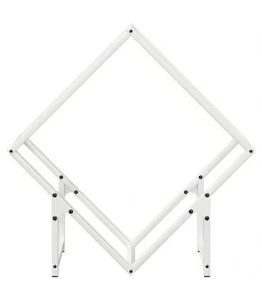 vidaXL Firewood Rack White 60x25x60 cm Cold-rolled steel — Size: 60 x 25 x 60 cm