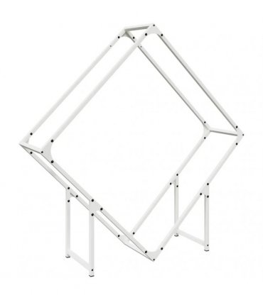 vidaXL Firewood Rack White 100x25x100 cm Cold-rolled steel — Size: 100 x 25 x 100 cm